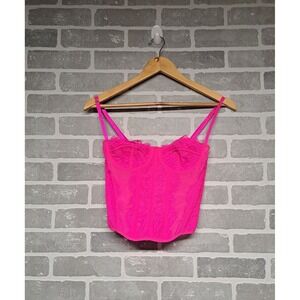 Shein Womens Hot Pink Lace Floral Sexy Corset Size‎ Small